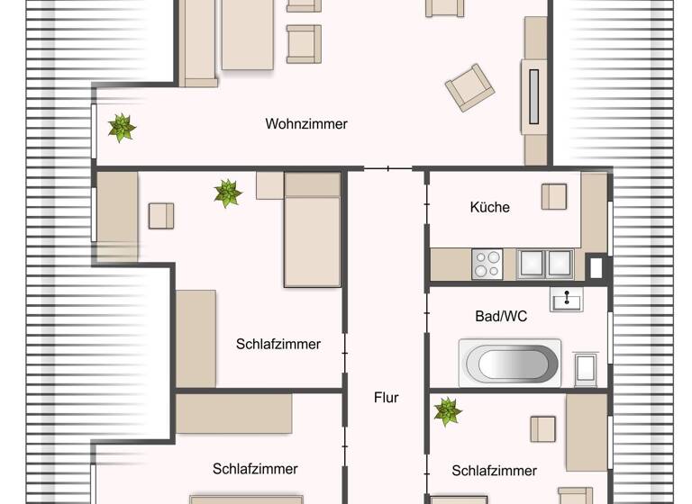 Wohnung zum Kauf provisionsfrei 159.000 € 4 Zimmer 90 m²<br/>Wohnfläche Dachgeschoss<br/>Geschoss ab sofort<br/>Verfügbarkeit Eidinghausen Bad Oeynhausen 32549