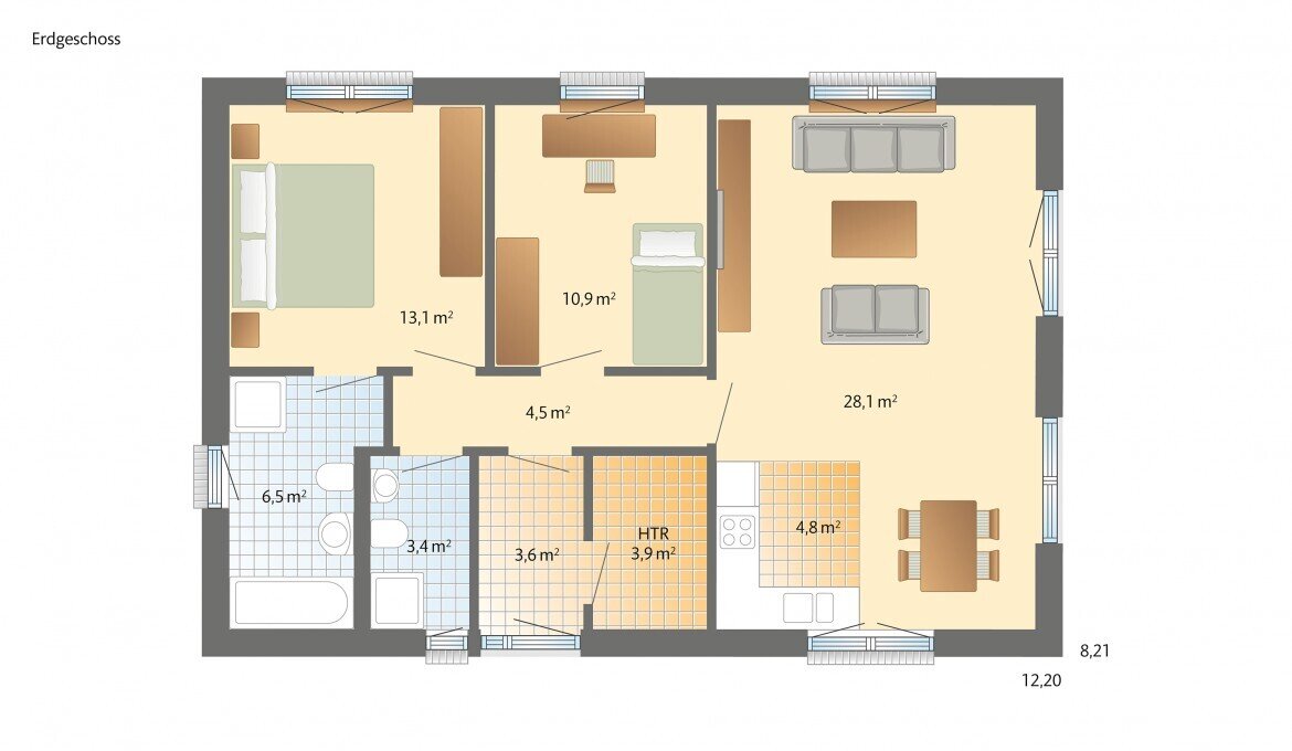 Bungalow zum Kauf provisionsfrei 383.500 € 3 Zimmer 78 m²<br/>Wohnfläche 500 m²<br/>Grundstück Ringsberg 24977