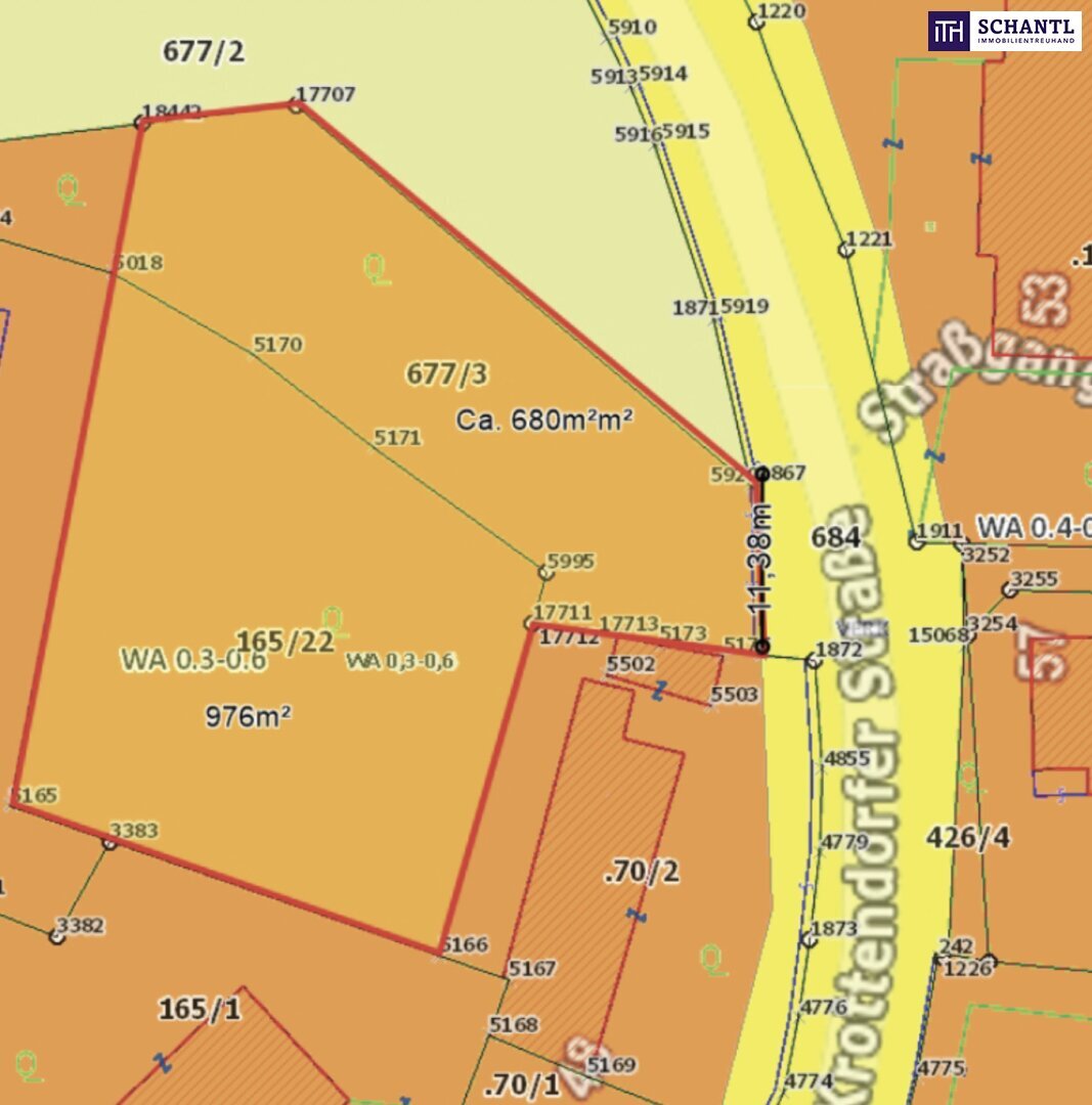 Grundstück zum Kauf 596.160 € 1.656 m²<br/>Grundstück Krottendorfer Straße Wetzelsdorf Graz,15.Bez.:Wetzelsdorf 8052