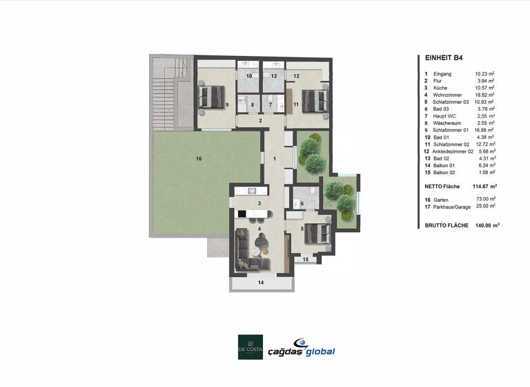 Wohnung zum Kauf - Erstbezug provisionsfrei 790.000 € 4 Zimmer 114,7 m² Bodrum/Mugla 48400