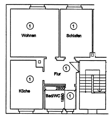 Wohnung zum Kauf provisionsfrei 54.000 € 2 Zimmer 55,8 m²<br/>Wohnfläche EG<br/>Geschoss Lichtenwalder Straße 42 Ebersdorf 141 Chemnitz 09131