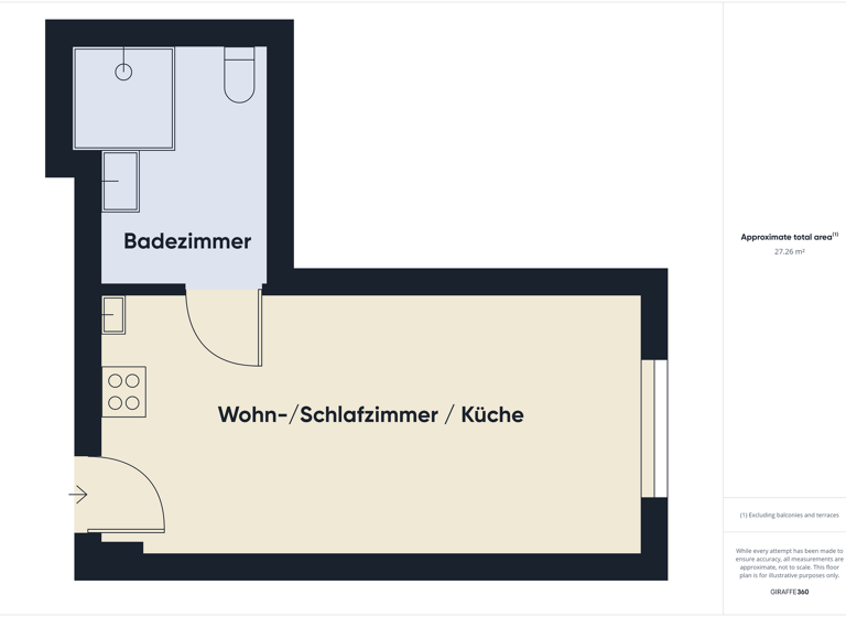 Studio zur Miete 661 € 1 Zimmer 25,2 m² 3. Geschoss frei ab 01.03.2026 Jochen-Klepper-Straße 1-7 Bornstedter Feld Potsdam 14469