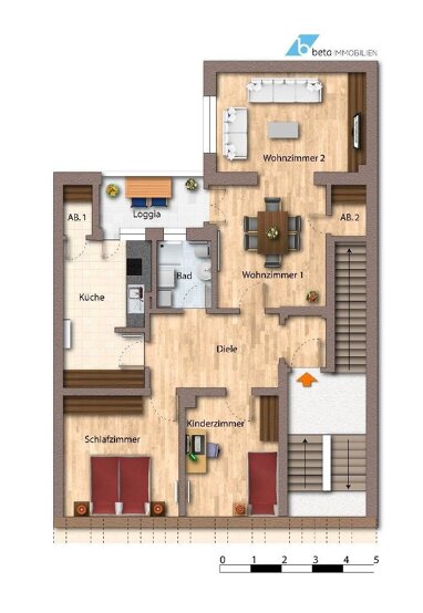 Wohnung zum Kauf 112.500 € 4 Zimmer 90 m² 2. Geschoss Statistischer Bezirk 15 Hamm 59067