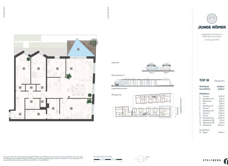 Wohnung zum Kauf 5 Zimmer 146 m² 1. Geschoss frei ab 01.05.2027 Tulln an der Donau 3430