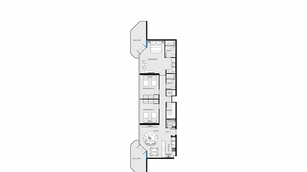 Wohnung zum Kauf provisionsfrei 905.532 € 4 Zimmer 154,7 m² Dubai 00000