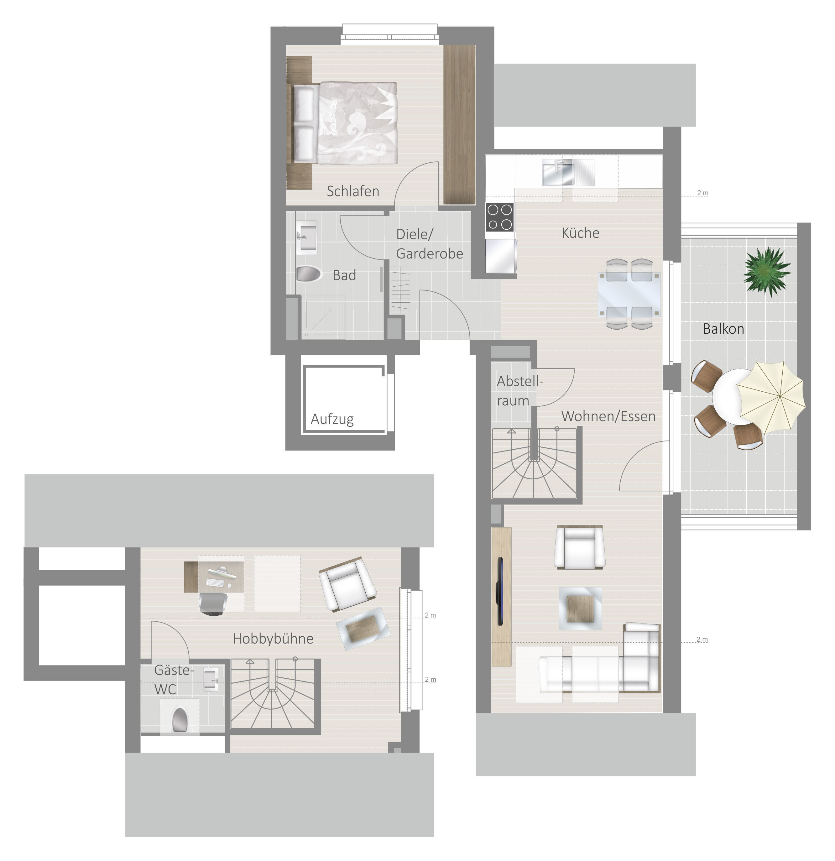 Maisonette zum Kauf provisionsfrei 399.800 € 3,5 Zimmer 73,8 m²<br/>Wohnfläche 2.<br/>Geschoss Hermann-Hesse-Strasse 7 Großsachsenheim Sachsenheim 74343