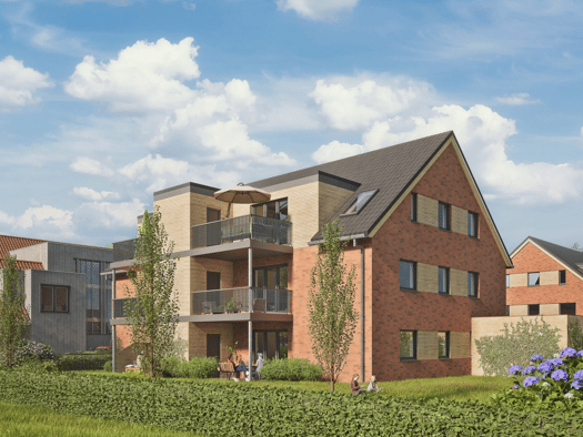Terrassenwohnung zur Miete - Erstbezug 1.200 € 3 Zimmer 88,9 m² Geschoss EG/2 Diedrich-Dannemann-Straße Südmoslesfehn Wardenburg 26203