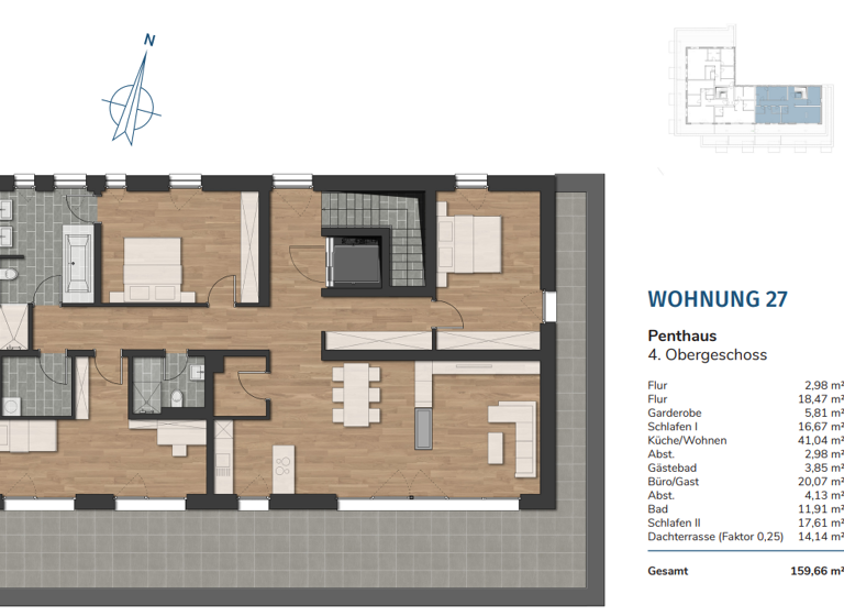 Penthouse zum Kauf provisionsfrei 799.000 € 4 Zimmer 159,7 m²<br/>Wohnfläche 4.<br/>Geschoss Innenstadt Wilhelmshaven 26382