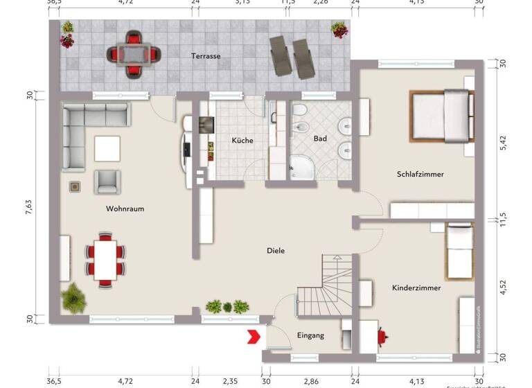 Einfamilienhaus zur Miete 2.390 € 5 Zimmer 165 m² 1.040 m² Grundstück frei ab 01.03.2026 Wohldorf-Ohlstedt Hamburg 22397