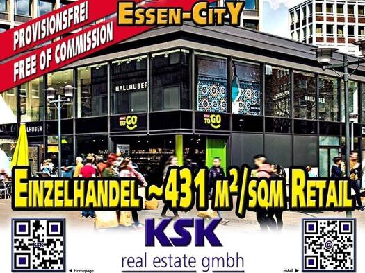 Laden zur Miete provisionsfrei 4.695 € 430,6 m² Verkaufsfläche Stadtkern Essen 45127