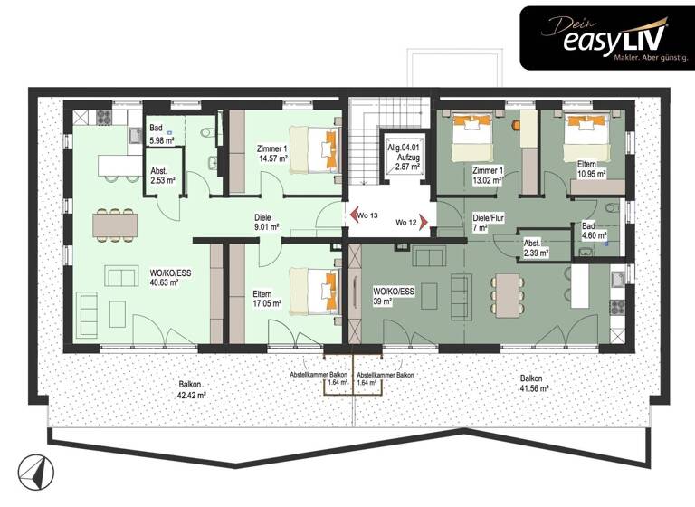 Penthouse zur Miete - Neubau 1.198 € 3 Zimmer 99,9 m²<br/>Wohnfläche 3.<br/>Geschoss 01.07.2025<br/>Verfügbarkeit Nordrach Nordrach 77787