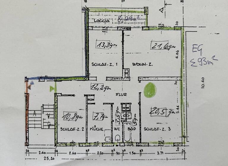 Wohnung zur Miete 1.400 € 4 Zimmer 93 m²<br/>Wohnfläche EG<br/>Geschoss 01.07.2025<br/>Verfügbarkeit Liebensteinstraße 10 Durlach Durlach 76227