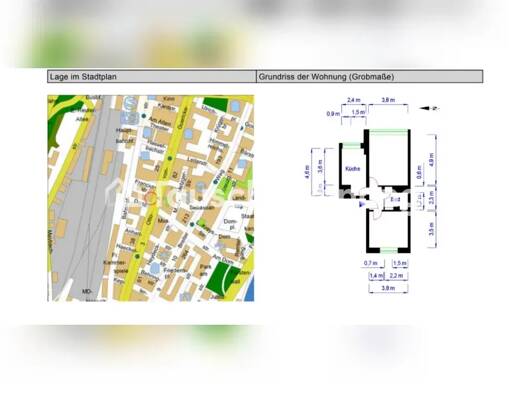 Wohnung zur Miete Tauschwohnung 400 € 2 Zimmer 48 m² Altstadt Altstadt 39104
