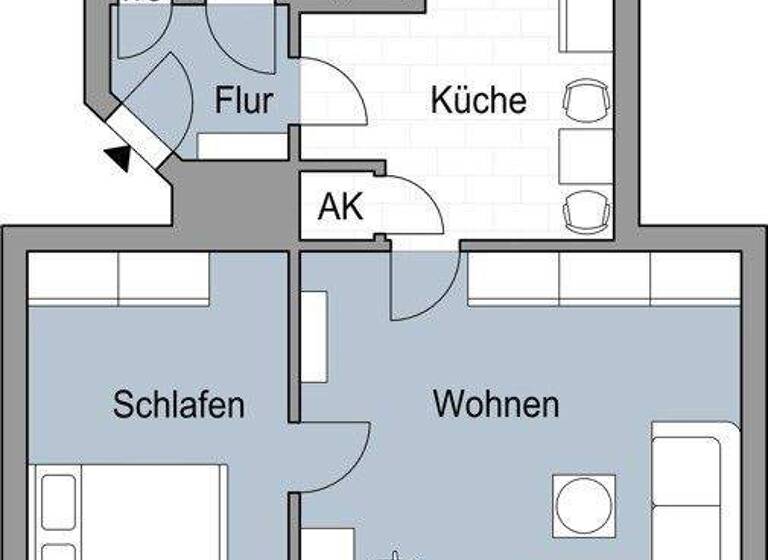 Wohnung zur Miete 670 € 2 Zimmer 58,3 m² 4. Geschoss frei ab 01.05.2026 Collenbachstr. 65 Derendorf Düsseldorf 40476