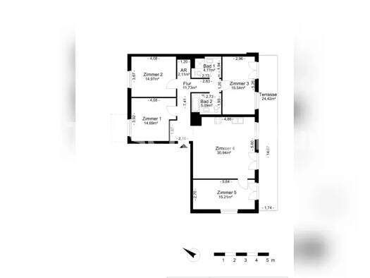 Wohnung zur Miete Tauschwohnung 1.620 € 5 Zimmer 127 m² 4. Geschoss Mariendorf Tempelhof-Schöneberg 12249