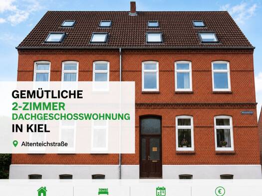 Wohnung zur Miete 460 € 2 Zimmer 46 m² frei ab sofort Altenteichstraße 11 Wellingdorf Wellingdorf 24148