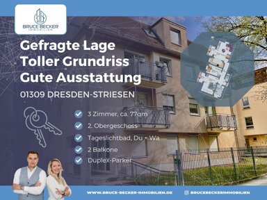 Wohnung zum Kauf 279.900 € 3 Zimmer 77 m² 3. Geschoss Striesen-West (Alemannenstr.) Dresden 01309