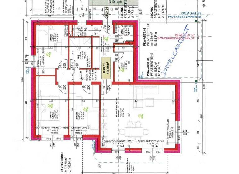 Bungalow zur Miete - Erstbezug 974 € 4 Zimmer 123,1 m² 625 m² Grundstück Rechnitz 7471