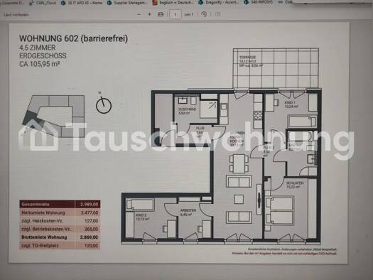 Wohnung zur Miete Tauschwohnung 2.500 € 4,5 Zimmer 106 m² EG Thalk.Obersendl.-Forsten-Fürstenr.-Solln München 81379
