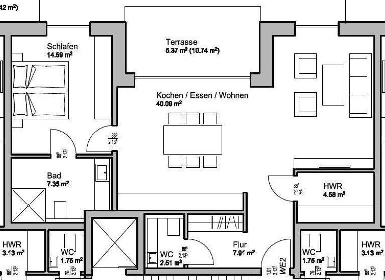 Wohnung zum Kauf provisionsfrei 310.068 € 2 Zimmer 82,4 m² 1. Geschoss Legden 48739
