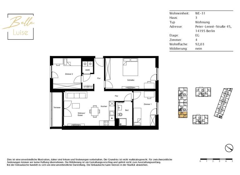 Studio zur Miete - Erstbezug 885 € 1 Zimmer 26,8 m² 2. Geschoss Königin-Luise-Straße 15 Dahlem Berlin 14195