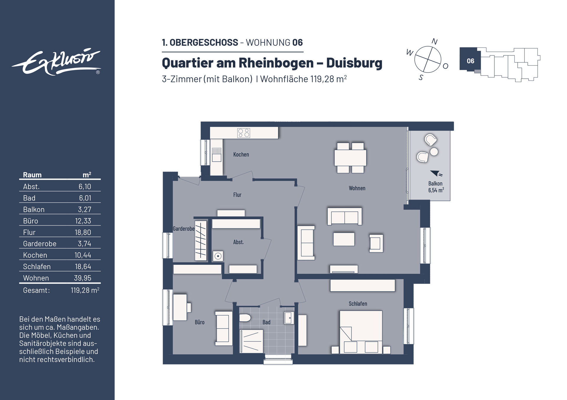 Wohnung zum Kauf provisionsfrei 499.000 € 3 Zimmer 119 m²<br/>Wohnfläche Buchholz Duisburg 47249