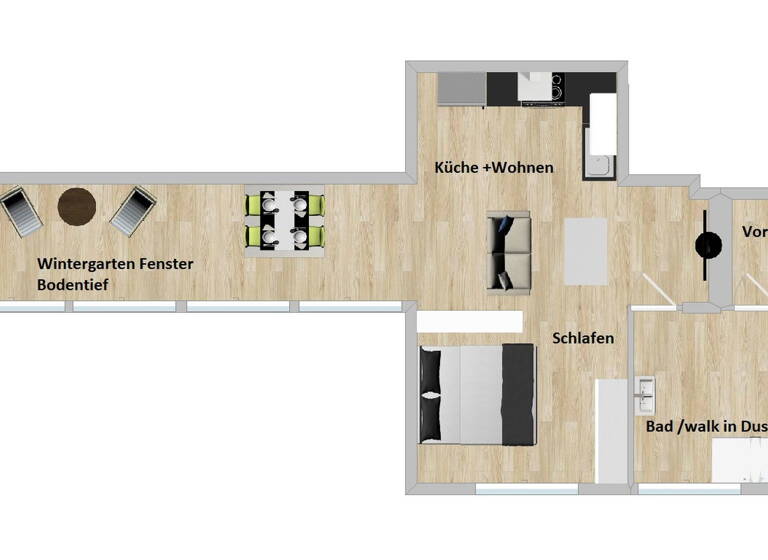 Wohnung zur Miete 750 € 2 Zimmer 56 m²<br/>Wohnfläche 1.<br/>Geschoss ab sofort<br/>Verfügbarkeit Grötzingen Karlsruhe 76229