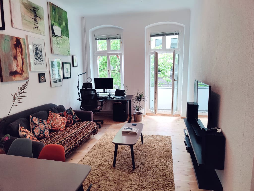 Wohnung zur Miete Wohnen auf Zeit 1.690 € 2 Zimmer 54 m²<br/>Wohnfläche 01.05.2025<br/>Verfügbarkeit Rigaer Straße Friedrichshain Berlin 10247