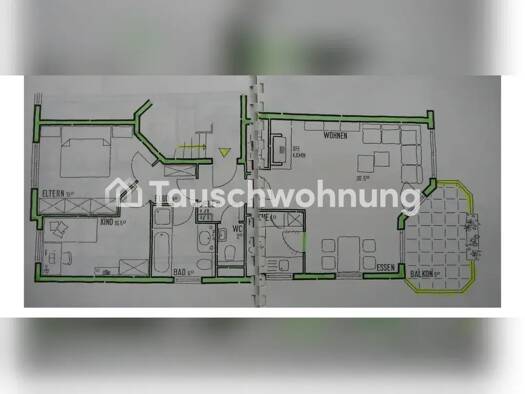 Wohnung zur Miete Tauschwohnung 1.100 € 3 Zimmer 80 m² 2. Geschoss Höchst West 65934