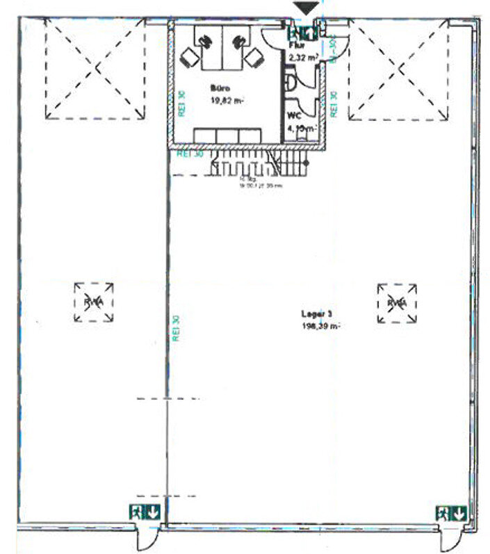 Lagerhalle zur Miete 1.800 € 410 m²<br/>Lagerfläche Stadtkern Haren (Ems) 49733