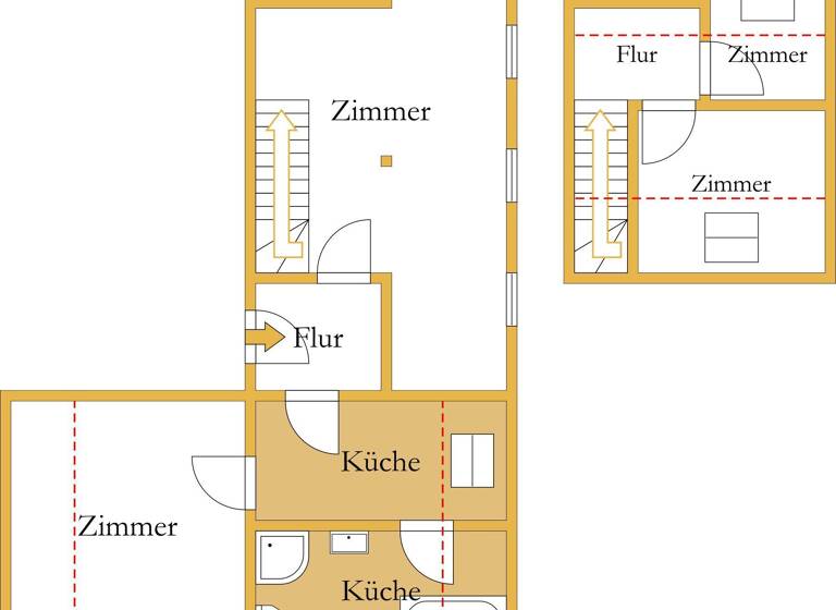 Wohnung zur Miete 495 € 4 Zimmer 100 m²<br/>Wohnfläche Dachgeschoss<br/>Geschoss Osternienburg Osternienburger Land 06386