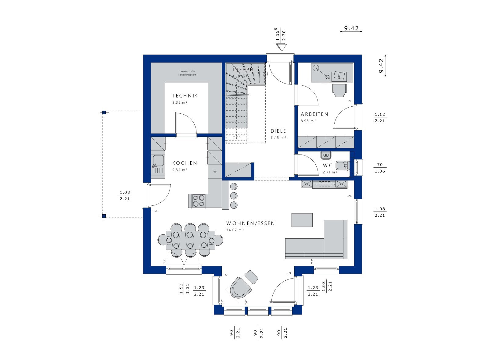 Mehrfamilienhaus zum Kauf 845.600 € 5 Zimmer 150 m²<br/>Wohnfläche 860 m²<br/>Grundstück Braak 22146