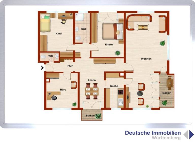 Wohnung zur Miete 2.000 € 4,5 Zimmer 140,3 m²<br/>Wohnfläche 1.<br/>Geschoss ab sofort<br/>Verfügbarkeit Nord Stuttgart 70191