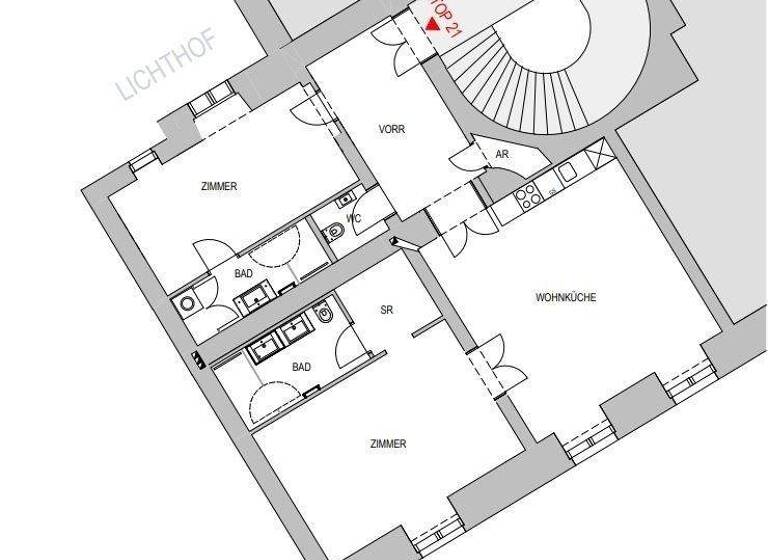 Wohnung zur Miete 1.842 € 3 Zimmer 102,3 m² 2. Geschoss Wien 1010