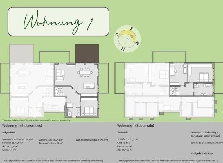 Wohnung zum Kauf provisionsfrei 798.000 € 4 Zimmer 145,9 m²<br/>Wohnfläche EG<br/>Geschoss Konrad-Reuter-Straße 6a Sasel Hamburg 22393