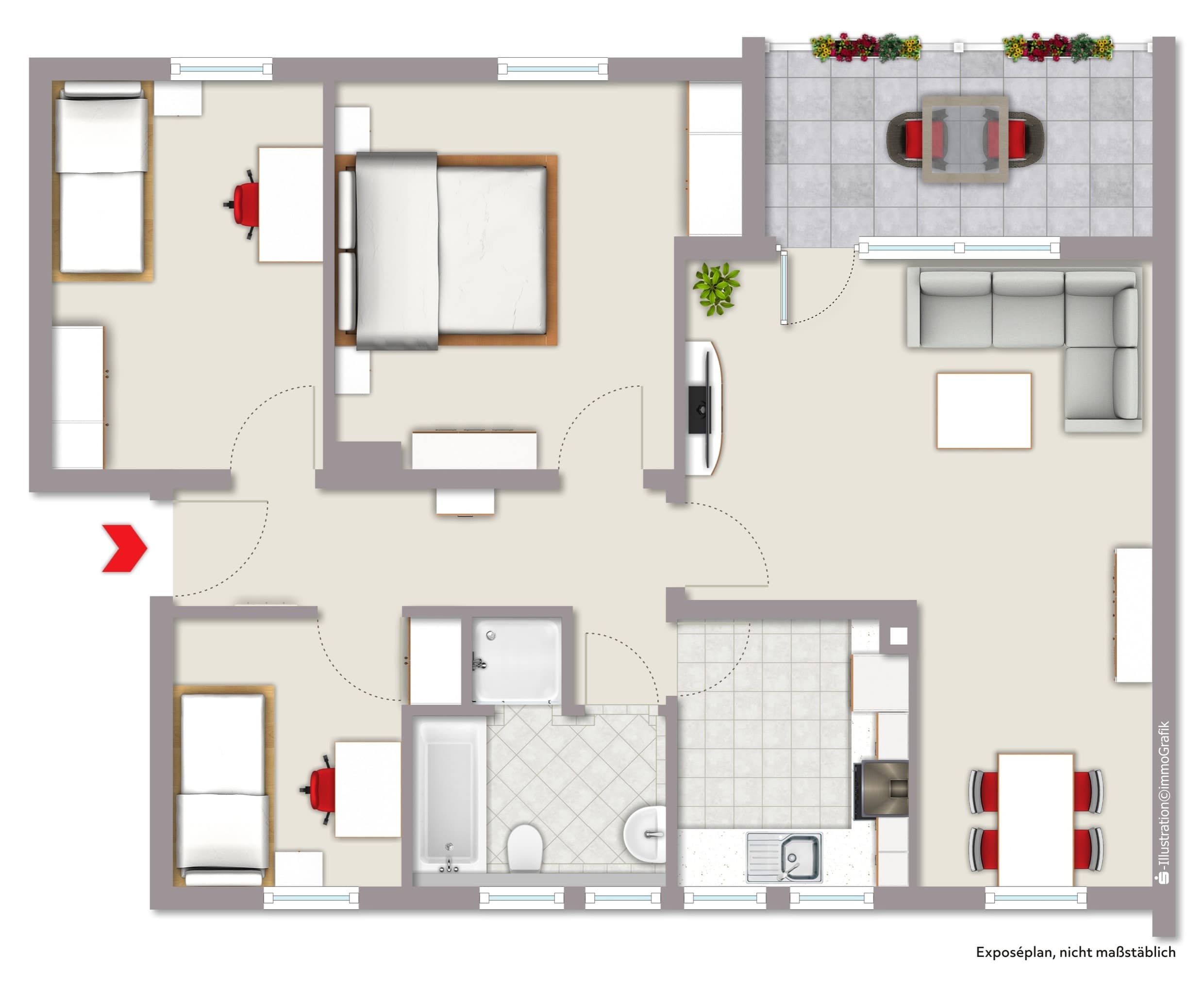 Wohnung zum Kauf 215.000 € 4 Zimmer 85 m²<br/>Wohnfläche Soest Soest 59494