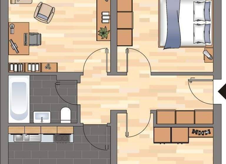 Wohnung zur Miete 623 € 3 Zimmer 71,6 m² EG frei ab 09.03.2026 Emil-Nolde-Straße 18 Nadorst Oldenburg 26127