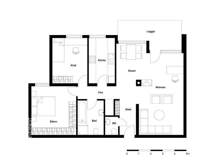 Wohnung zum Kauf 279.000 € 3 Zimmer 94 m² 1. Geschoss Hösel Ratingen 40883