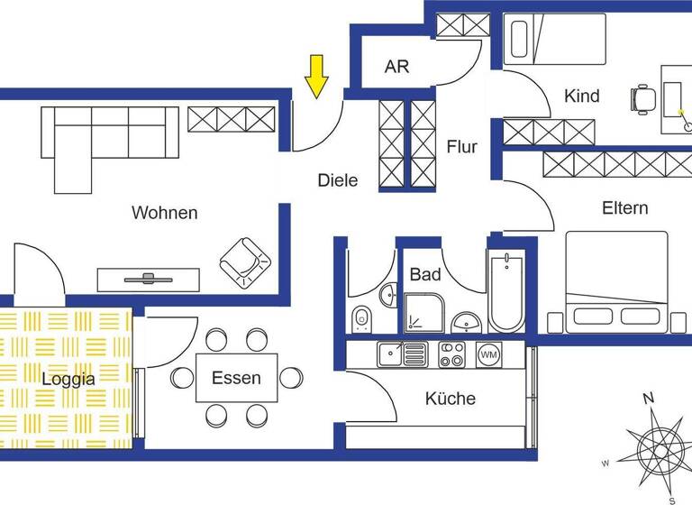 Wohnung zum Kauf 325.000 € 3,5 Zimmer 94 m² Dagersheim Böblingen 71034