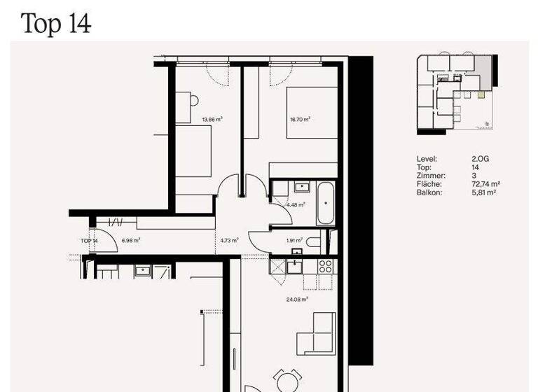Wohnung zum Kauf - Erstbezug 468.533 € 3 Zimmer 72,7 m² 2. Geschoss frei ab sofort Wien 1230