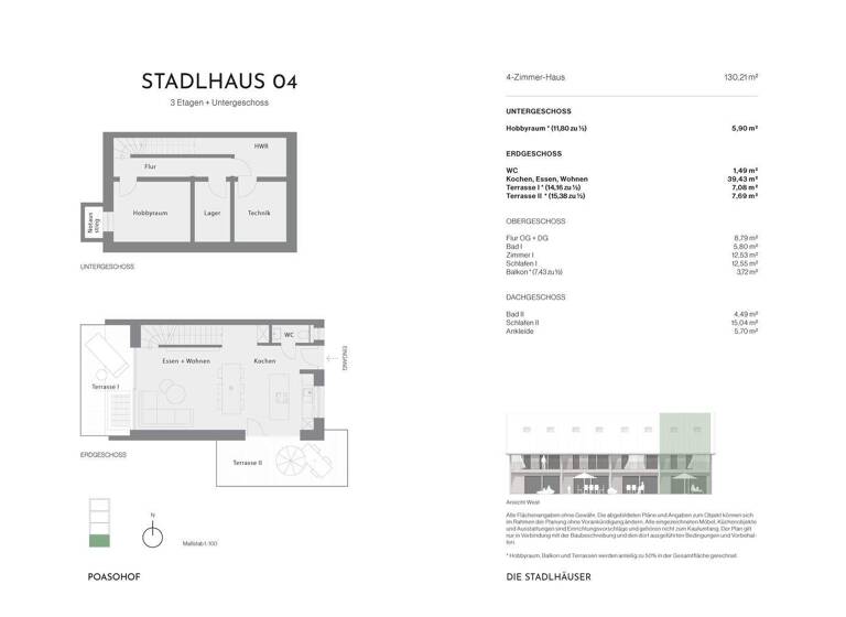 Reihenendhaus zum Kauf - Erstbezug provisionsfrei 1.190.000 € 4 Zimmer 130,2 m² 170 m² Grundstück Piesenkam Waakirchen 83666