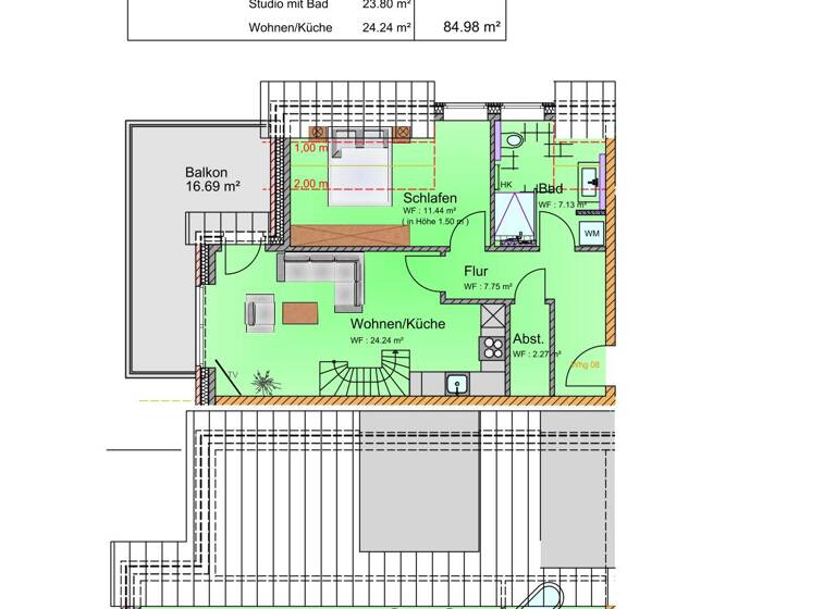 Wohnung zum Kauf provisionsfrei 440.000 € 3 Zimmer 85 m²<br/>Wohnfläche Dachgeschoss, 2<br/>Geschosse ab sofort<br/>Verfügbarkeit Buxtehude Buxtehude 21614