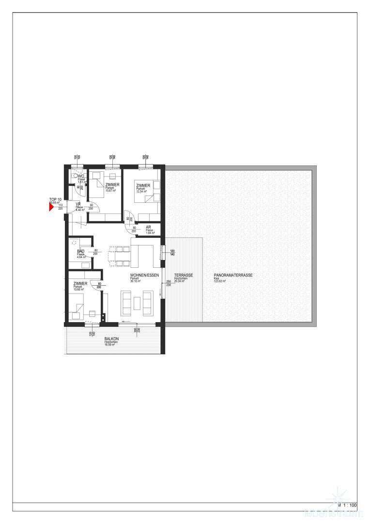 Penthouse zum Kauf 550.000 € 4 Zimmer 85,7 m²<br/>Wohnfläche 1.<br/>Geschoss Pusarnitz 9812