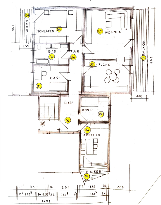 Wohnung zur Miete 1.680 € 5 Zimmer 153 m²<br/>Wohnfläche 2.<br/>Geschoss Panoramastraße 24 Heinsheim Bad Rappenau 74906