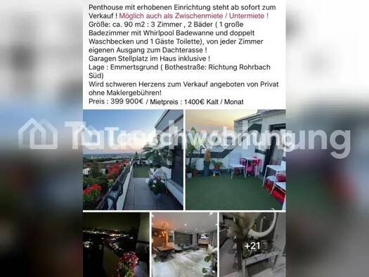 Wohnung zur Miete Tauschwohnung 1.400 € 3 Zimmer 95 m² Boxberg Heidelberg 69126