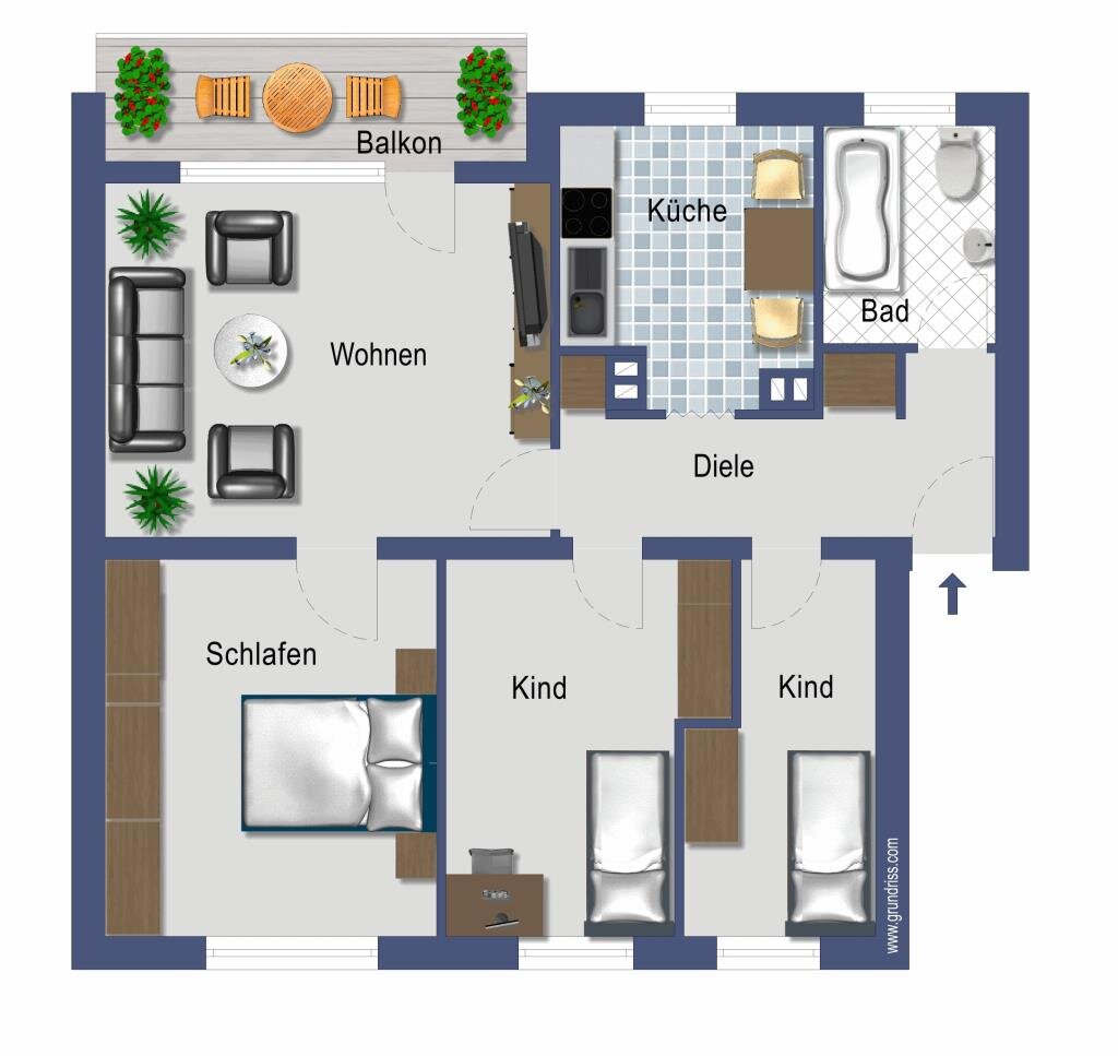 Wohnung zum Kauf provisionsfrei 119.000 € 3 Zimmer 65 m²<br/>Wohnfläche EG<br/>Geschoss Frimmersdorf Grevenbroich 41517