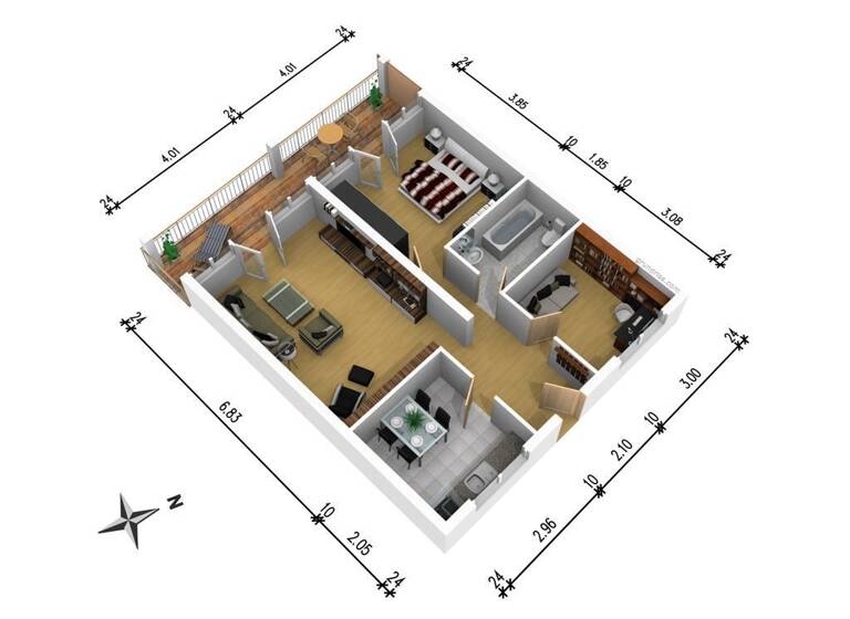 Wohnung zum Kauf 268.000 € 3,5 Zimmer 78 m² 1. Geschoss frei ab sofort Daisendorf 88718