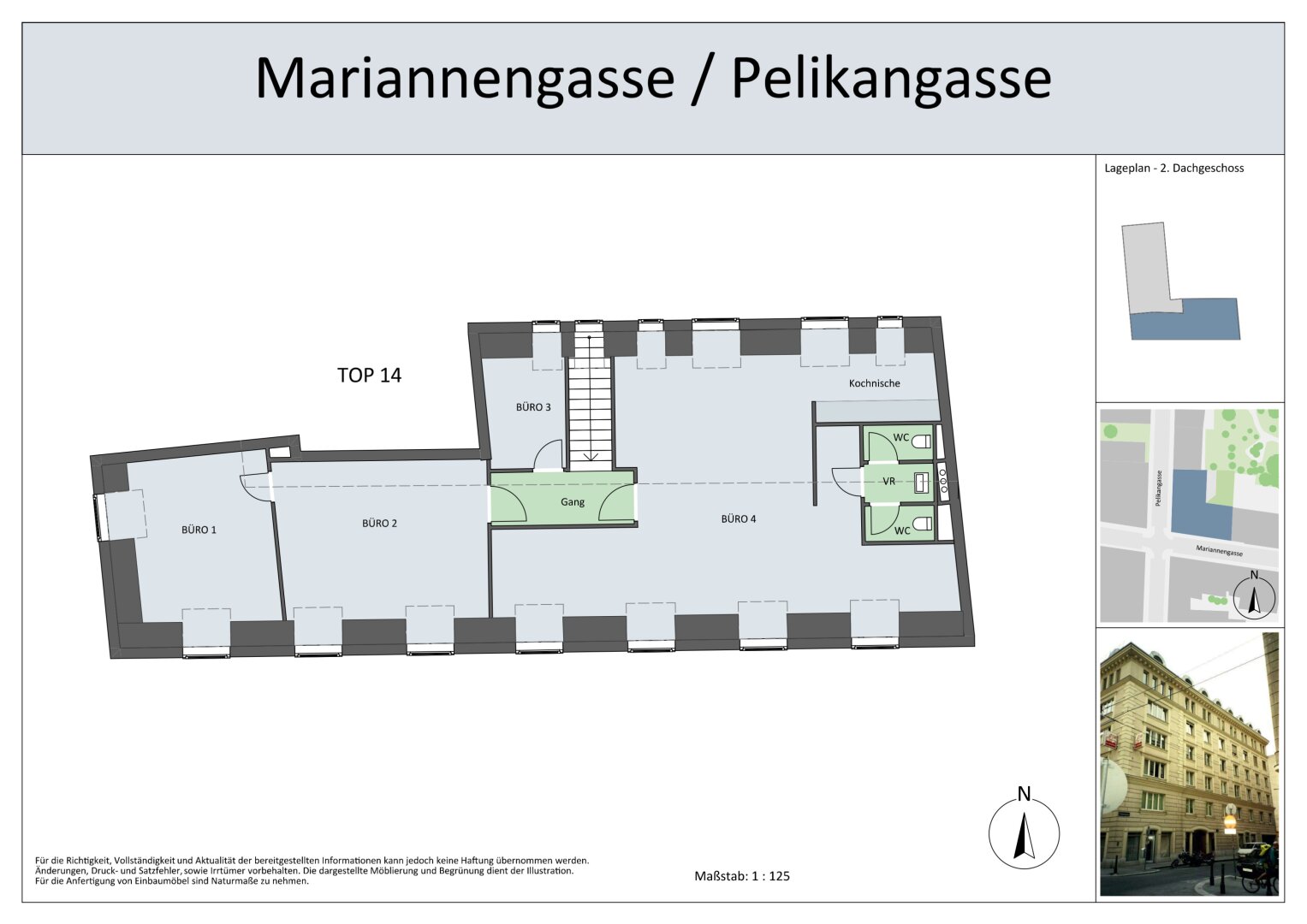 Praxisfläche zur Miete 2.680 € 3 Zimmer 167,6 m²<br/>Bürofläche Wien 1090