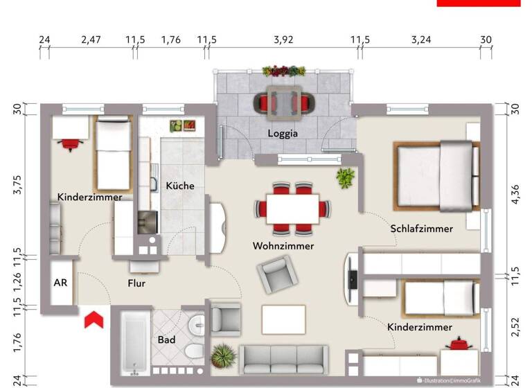 Wohnung zum Kauf 219.000 € 4 Zimmer 74 m² 4. Geschoss Waldkraiburg 84478