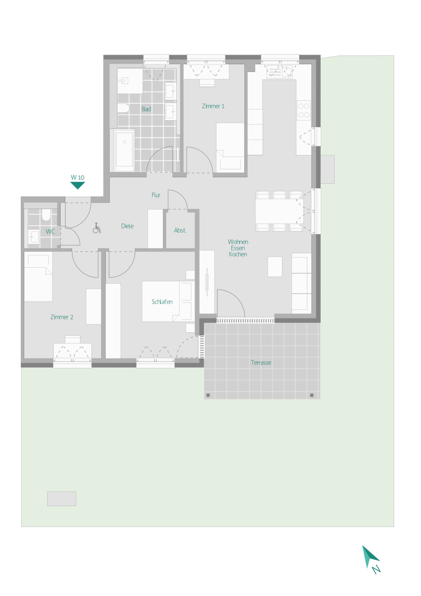 Terrassenwohnung zum Kauf provisionsfrei 726.000 € 4 Zimmer 101,9 m²<br/>Wohnfläche EG<br/>Geschoss Uhlandstraße 10/1 Gärtringen Gärtringen 71116